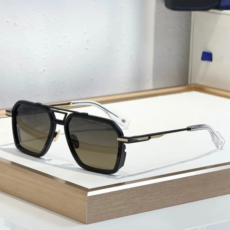 Designer Sunglasses Top Hop Style High-Quality Brands Eyewear Full Frame with Titanium And Acetate Temple With Box