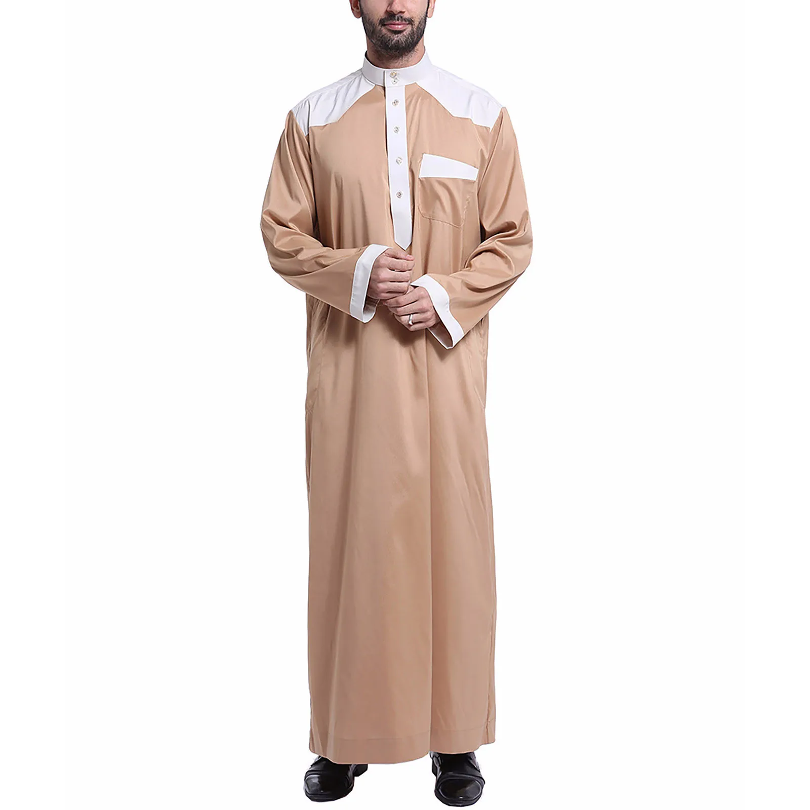 Muslim Robe Men Jubba Thobe Saudi Arabia Kaftan Pour Homme Musulman Abaya Qamis Caftan Islamic Clothing Fashion Islam Dress Eid