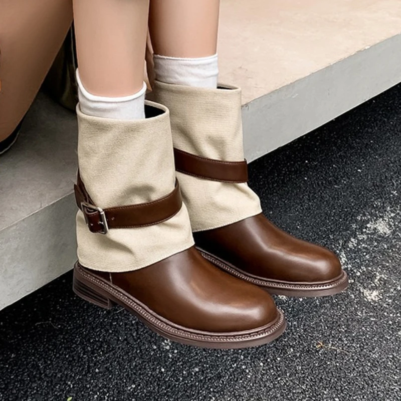 

Designer New 2025 Women Ankle Boots Trend Heeled Shoes Elegant Winter Chelsea Fashion Boots Party Chunky Gladiator Boots Zapatos