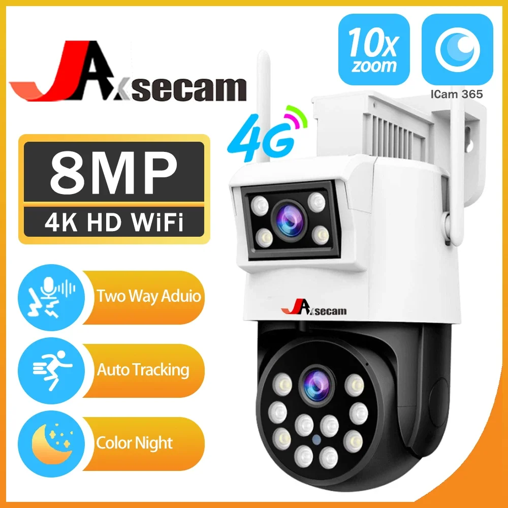 camera de vigilancia ip de seguranca externa icam 365 8mp zoom 10x ptz wifi tela dupla cor visao noturna cctv 01