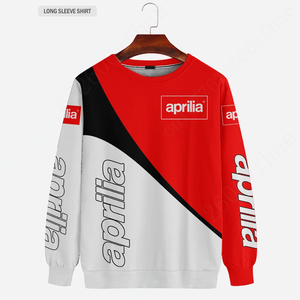 Aprilia Casual T Shirt For Men Women Quick Drying Sweatshirt Top Harajuku O Neck Long Sleeve Anime T-shirts Unisex Clothing