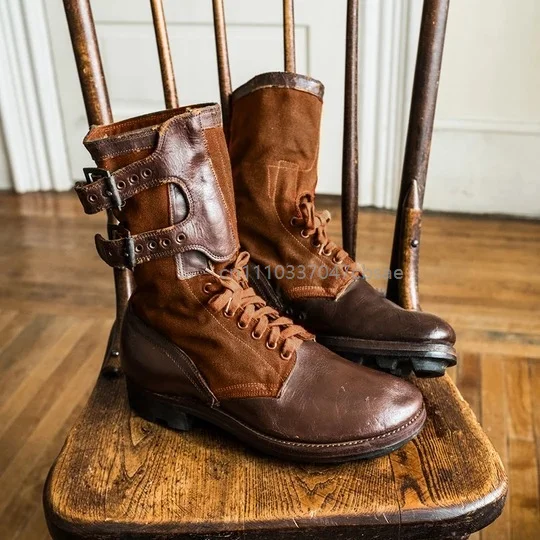 Medieval Vintage Steampunk Cosplay Boots Halloween Carnival Party Fancy Knight Boot Men Pirate Knight Fancy Pu Leather Shoes