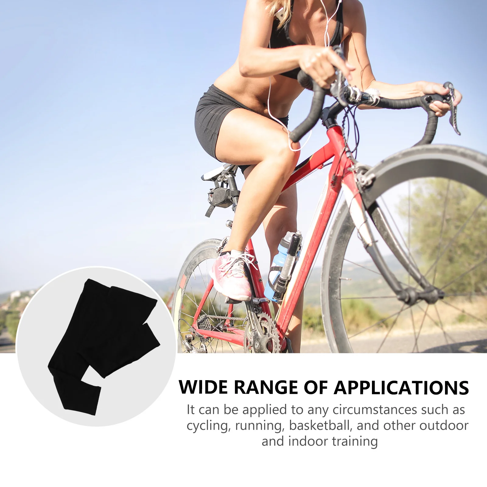 1 paire de manchons de jambe de cyclisme, polaire thermique, coupe-vent, Compression des mollets, collants de sport, couverture pour l'équitation, la course à pied, le basket-ball