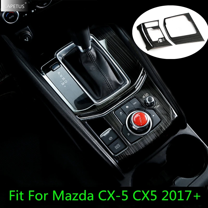 

For Mazda CX-5 CX5 2017 - 2024 Transmission Shift Gear Panel Frame Decoration Cover Trim Stainless Steel Accessories Interior