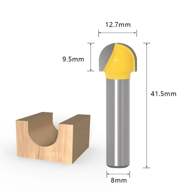 DT35BG 15Pcs 6.35mm Router Bit Set Trimming Straight Milling Cutter Wood Bits Carbide Cutting Woodworking Trimming