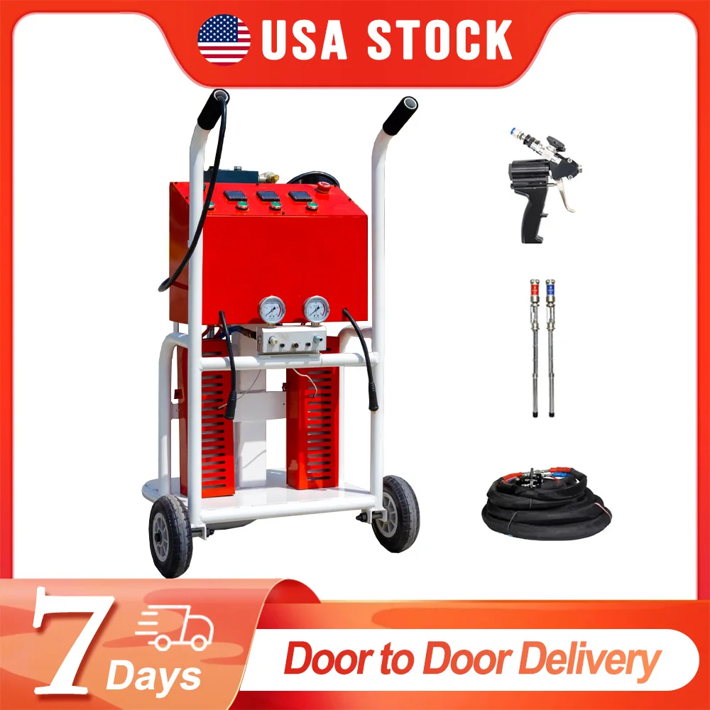 USA Stock 110V Polyurethane PU Spraying Foam Machine for Wall Insulation and Roof Spray