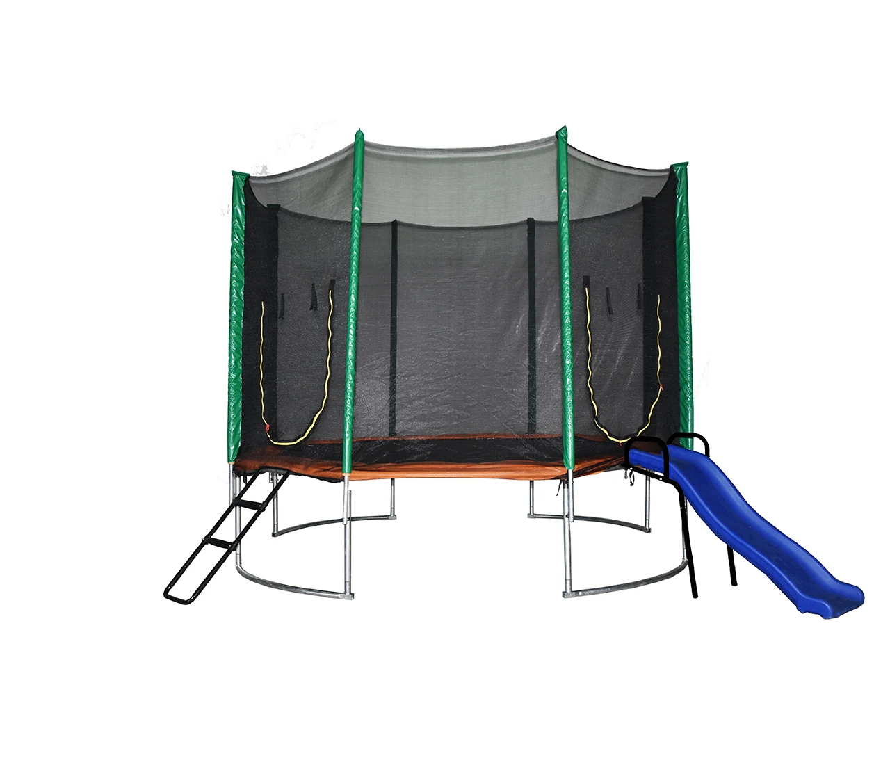 Custom Size Color Safety Soft PVC Foam Indoor and Outdoor Trampoline Set with Slide Ladder