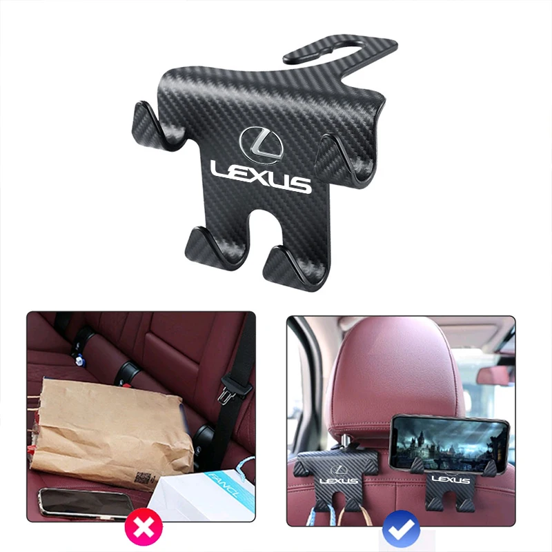 خطاف مقعد السيارة خطافات مزدوجة كبيرة الحاملة لكزس RX300 IS200 IS250 ES350 Ct200h UX250h NX300h RX350 ES300h RX400h NX IS300h #3