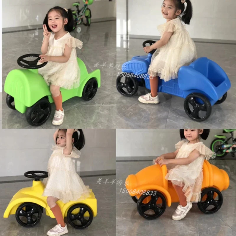 Kindergarten children's environmentally friendly plastic sports cars, two person sports cars, small express cars, children's