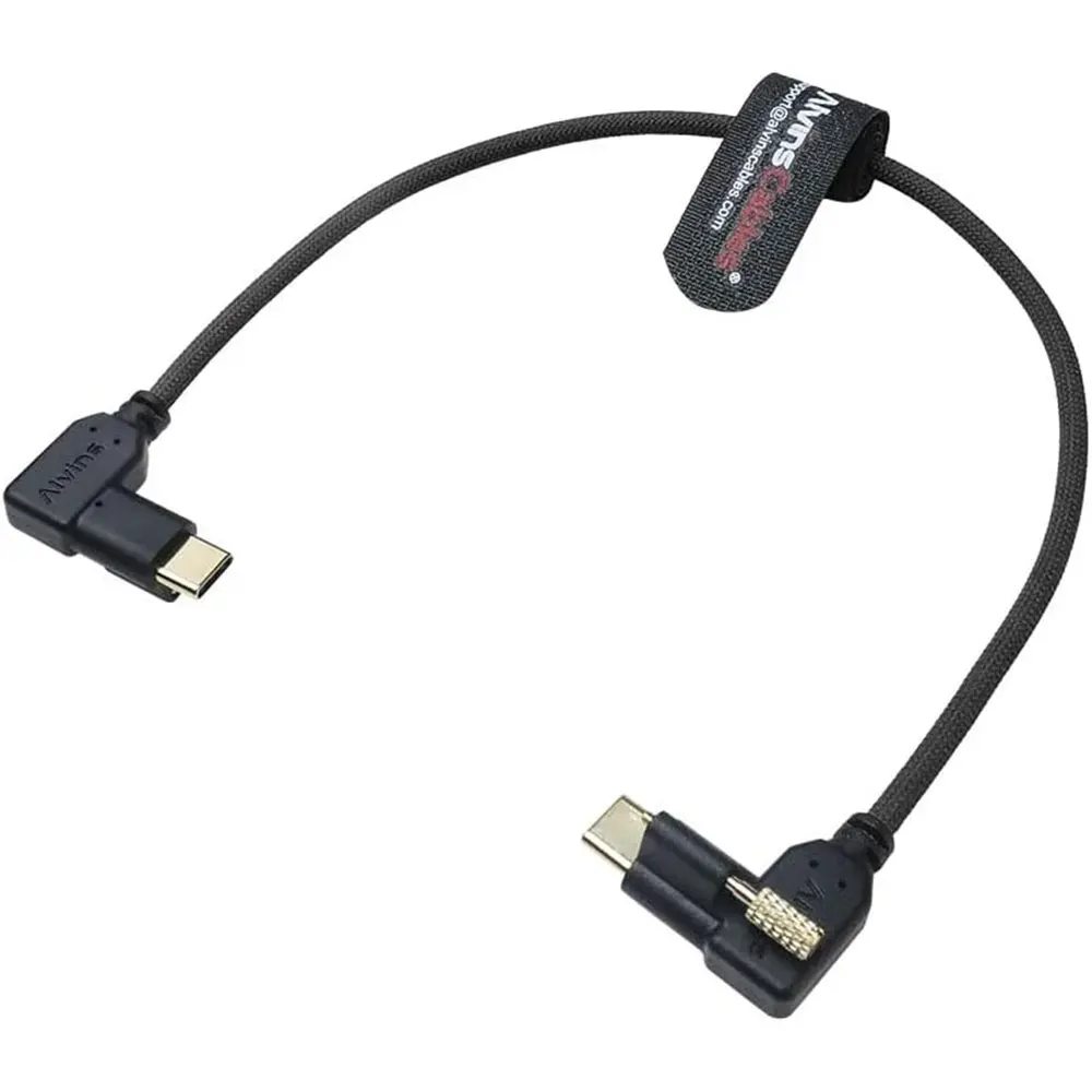 

Alvin's Cables Locking USB-C to USB-C Power Cable Ultra-Flexible for Blackmagic Pyxis Monitor,URSA Cine EVF, USB-C 3.2 10Gbps Da