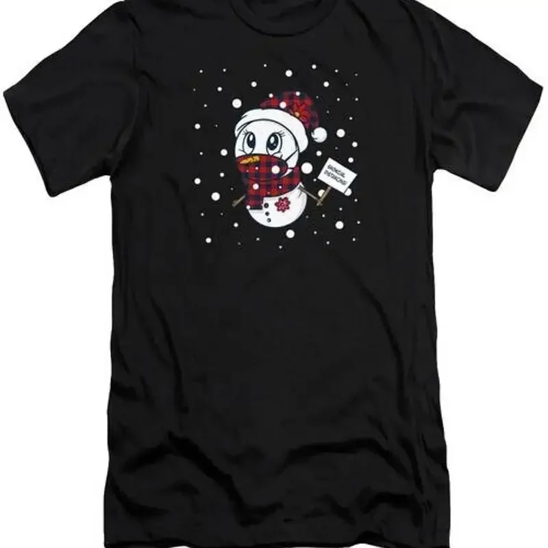 Snowcial Distancing Social funny Snowman 2 T Shirt S 2XL