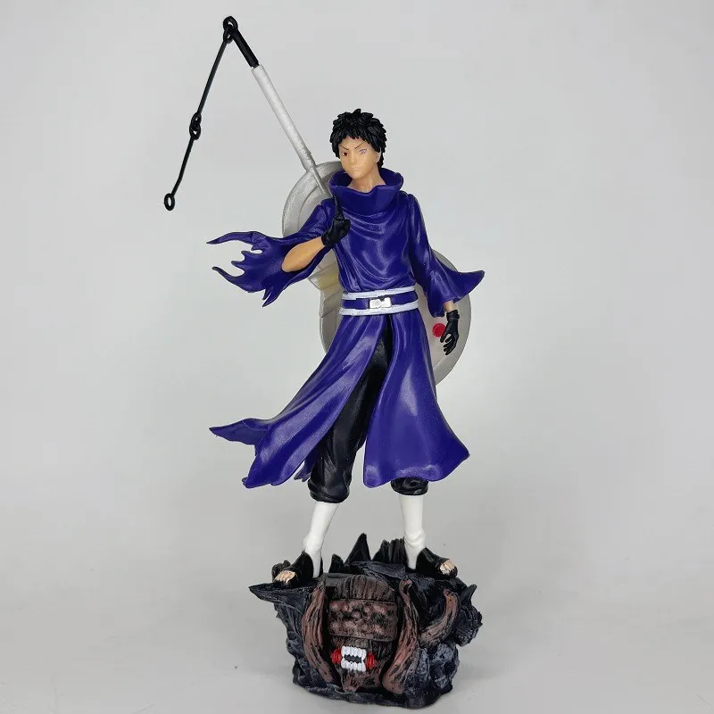 Naruto Afei toma la tierra, onda gigante hecha a mano, organización de Uchiha, adorno modelo de anime de máscara blanca, área circundante