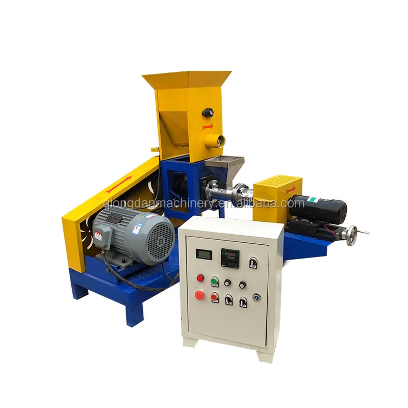 Twin screw extruder fish feed making machine floating fish food pet cat animal food pellet maker processing equipment price sale