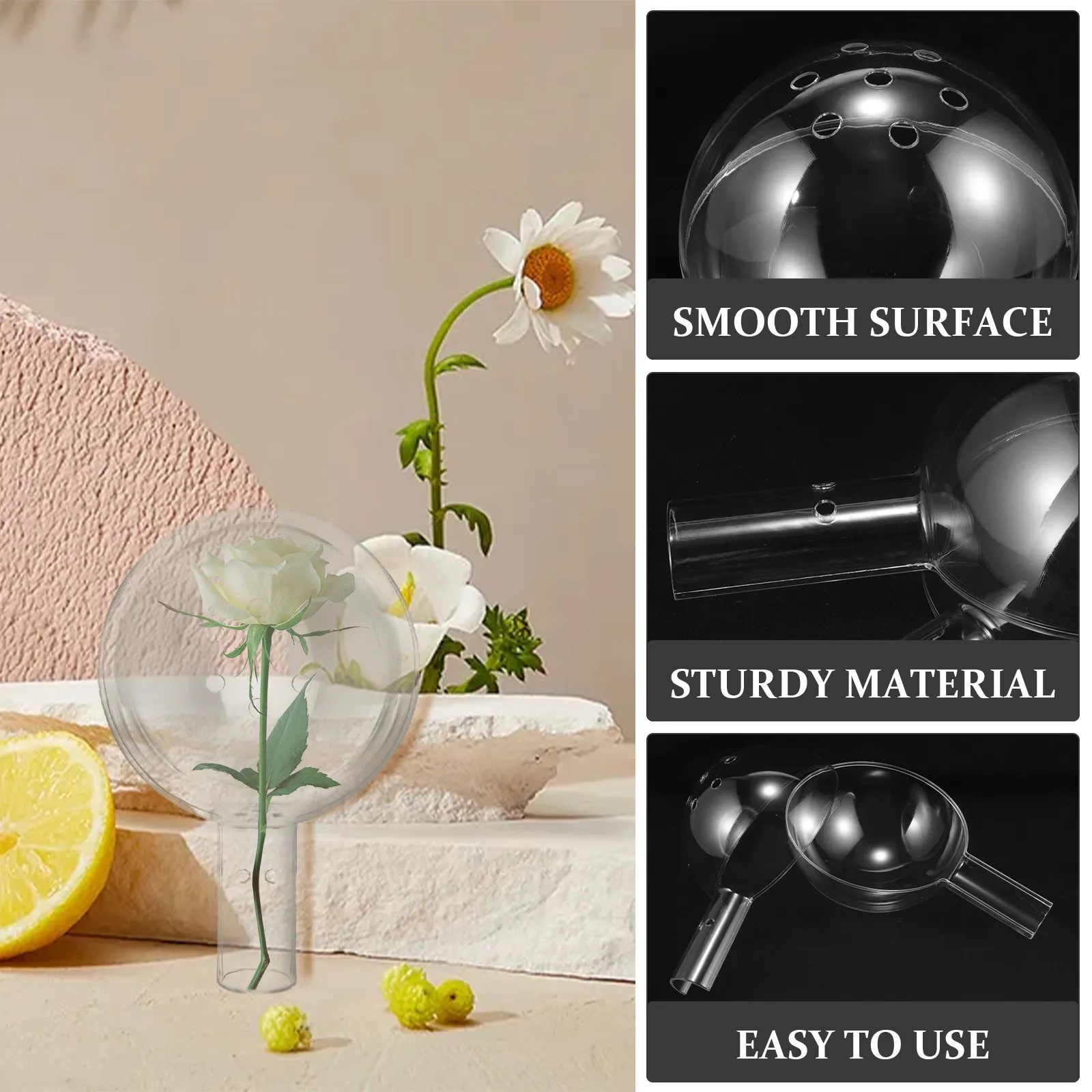 

Transparent Bouquet Packaging Ball High Quality Acrylic Craft Sphere for Flower Arrangement DIY Present Decoration