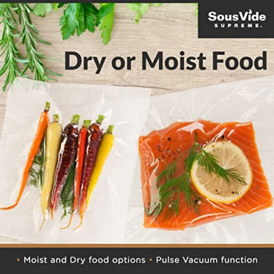 真空シーラー VS007 食品保存機 スー・ヴィッド調理に最適 簡単操作 乾物・湿物モード シールのみ機能 カスタム作成可能