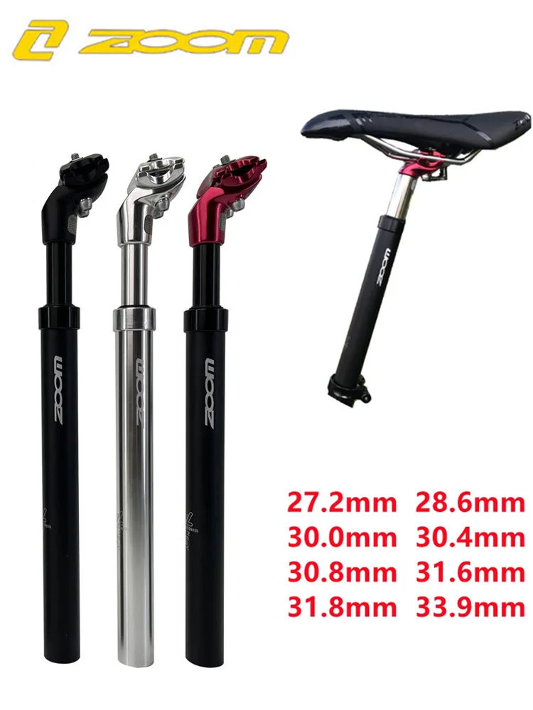 

ZOOM Suspension Bike Seatpost Shock Absorber Damping Alu MTB Mountain Bicycle Seat Post 27.2 28.6 30.0 30.4 30.8 31.6 31.8 33.9