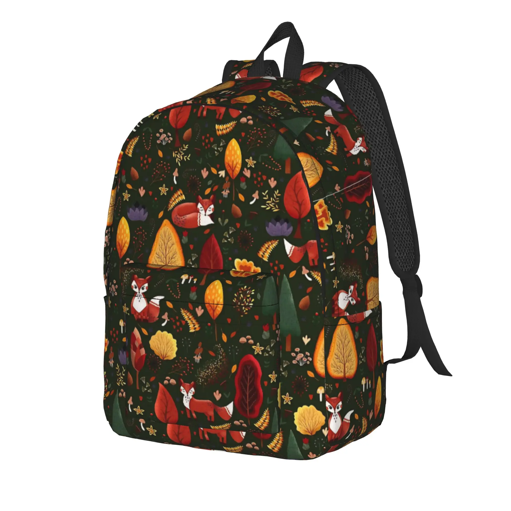 Foxes in Autumn Forest  Backpack for Men Women Casual Student Business Daypack Foxes Autumn Partten College Shoulder Bag Sports