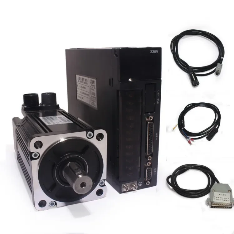 220V 1KW 1000W 2500RPM 4N.M. Single-Phase AC Servo Motor 130ST-M04025 Matched Permanent Magnet Driver AASD-20A