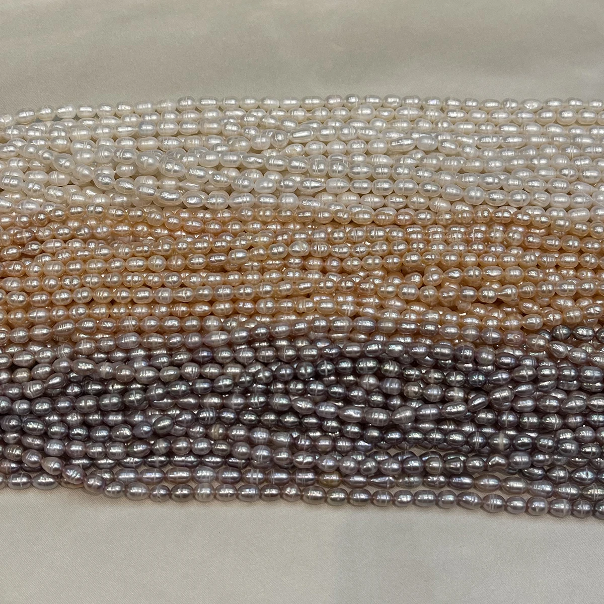 Natural Freshwater Pearl Bead String Size 5–6mm White Orange Purple Women Jewelry Making DIY Necklace Bracelet Earring Accessory