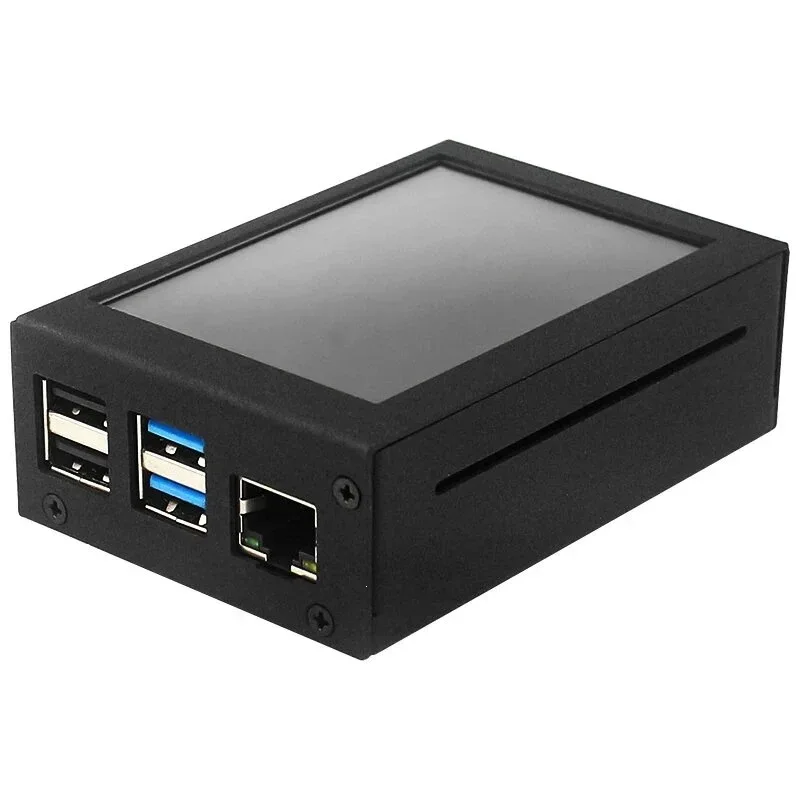 3.5 Inch Touch Screen Monitor for Raspberry Pi 4B 3B+ 3B 2 Featuring TFT LCD 480x320 Resolution and Aluminum Housing