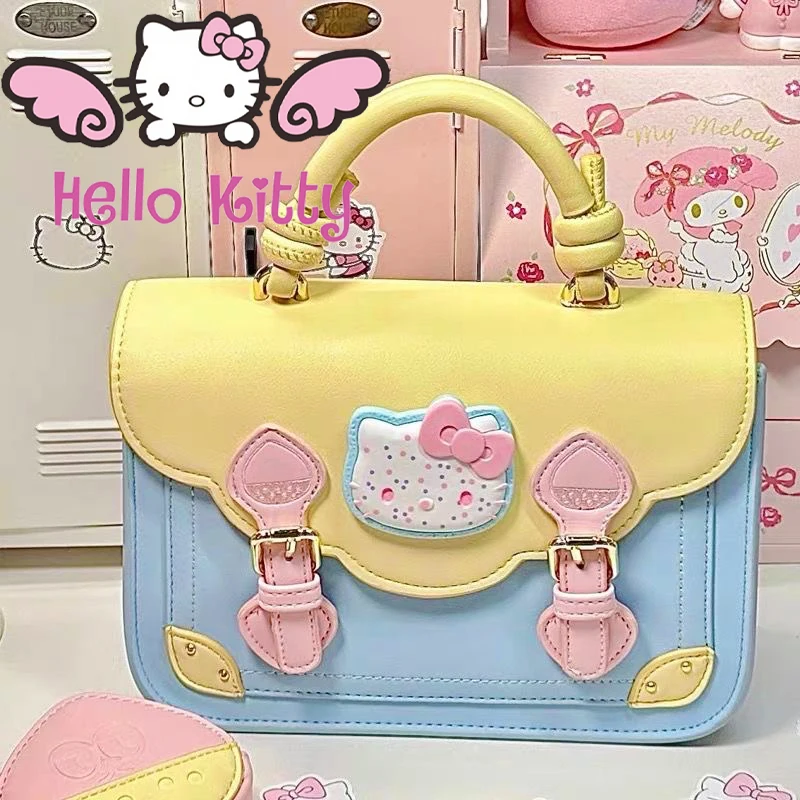 

Sanrio новая сумка через плечо в студенческом стиле Hello Kitty, ручная работа, дофамин, сладкая сумка Pochacco, сумка с героями мультфильмов для девочек, подарок на день рождения