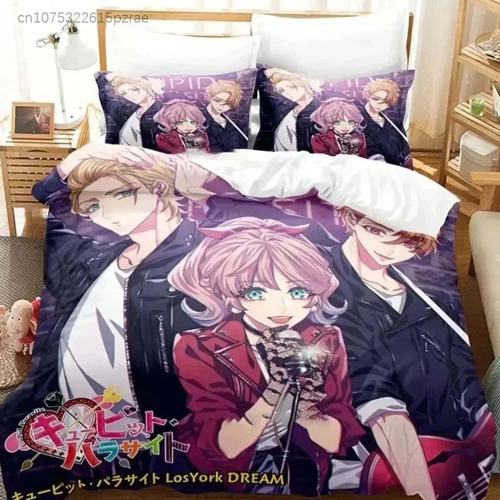 Anime Game Cupid Parasite Bedding Set Printed Bed Set With Pillowcase Bed Duvet Cover Soft Queen King Size Bedclothes Home