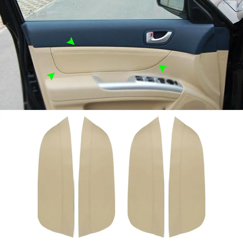 

4pcs Soft Leather Door Panel Cover For Hyundai Sonata 2005 2006 2007 2008 Car Interior Door Cards Panel Cover Sticker Trim