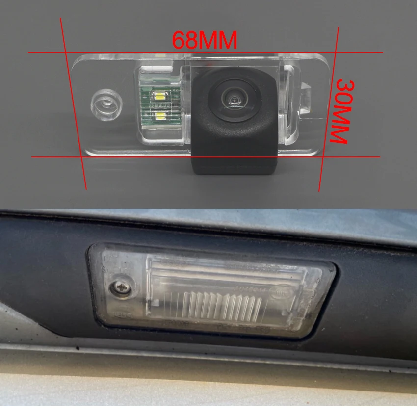 140Degree HD AHD 1280x720P Rear View Camera For Audi A4 S4 B6 (8E 8H) 2001~2005 B7 (8E 8H) 2005~2008 License Plate Light