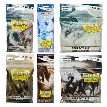 드래곤 쉴드 100 개/몫 클리어 또는 스모크 완벽한 맞춤 카드 슬리브 MGT/Pkm/보드 게임 카드 슬리브 용 MGT 카드 수호자
