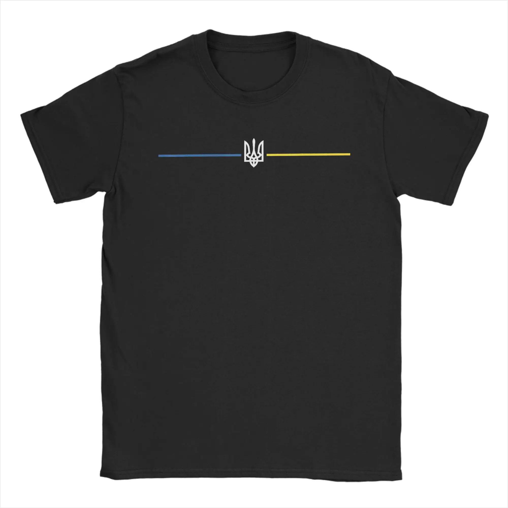 Casual Ukraine Ukrainian Flag T-Shirt Men O Neck Cotton T Shirts  Short Sleeve Tee Shirt Party Clothes