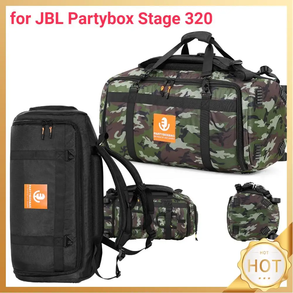 

Speaker Bag Travel Case Waterproof Portable Speaker Carry Tote Bag Backpack Protective Bag for JBL Partybox Stage 320 BT Speaker