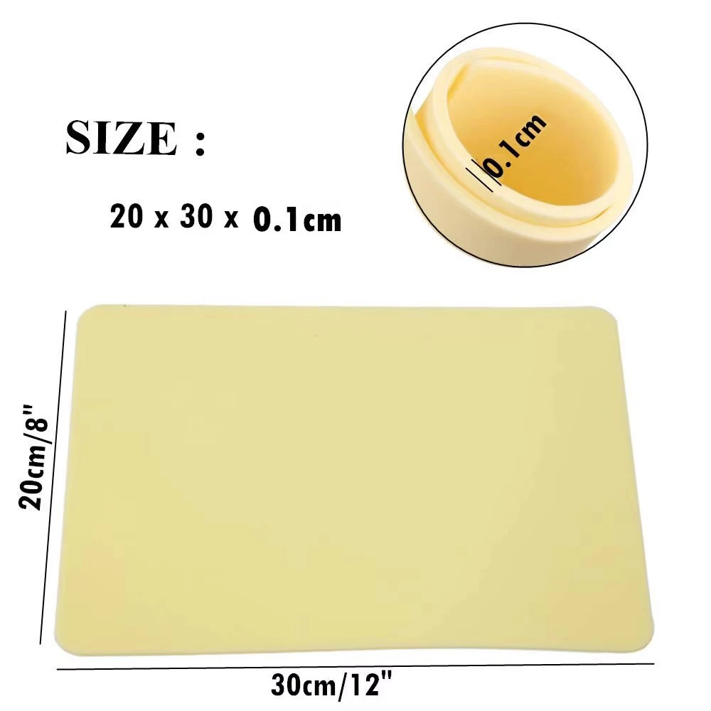 15/12/5/3/1pcs A4 Size Tattoo Practice Skin 1mm Thick Double Sides Blank Soft Silicone Fake Tattoo Skin Tattoo Accessories