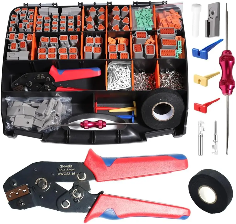 

Комплект разъемов DT Deutsch 2, 3, 4, 6, 8, 12-контактный инструмент для удаления обжимных проводов с храповым механизмом, водонепроницаемые автомобильные электрические размеры