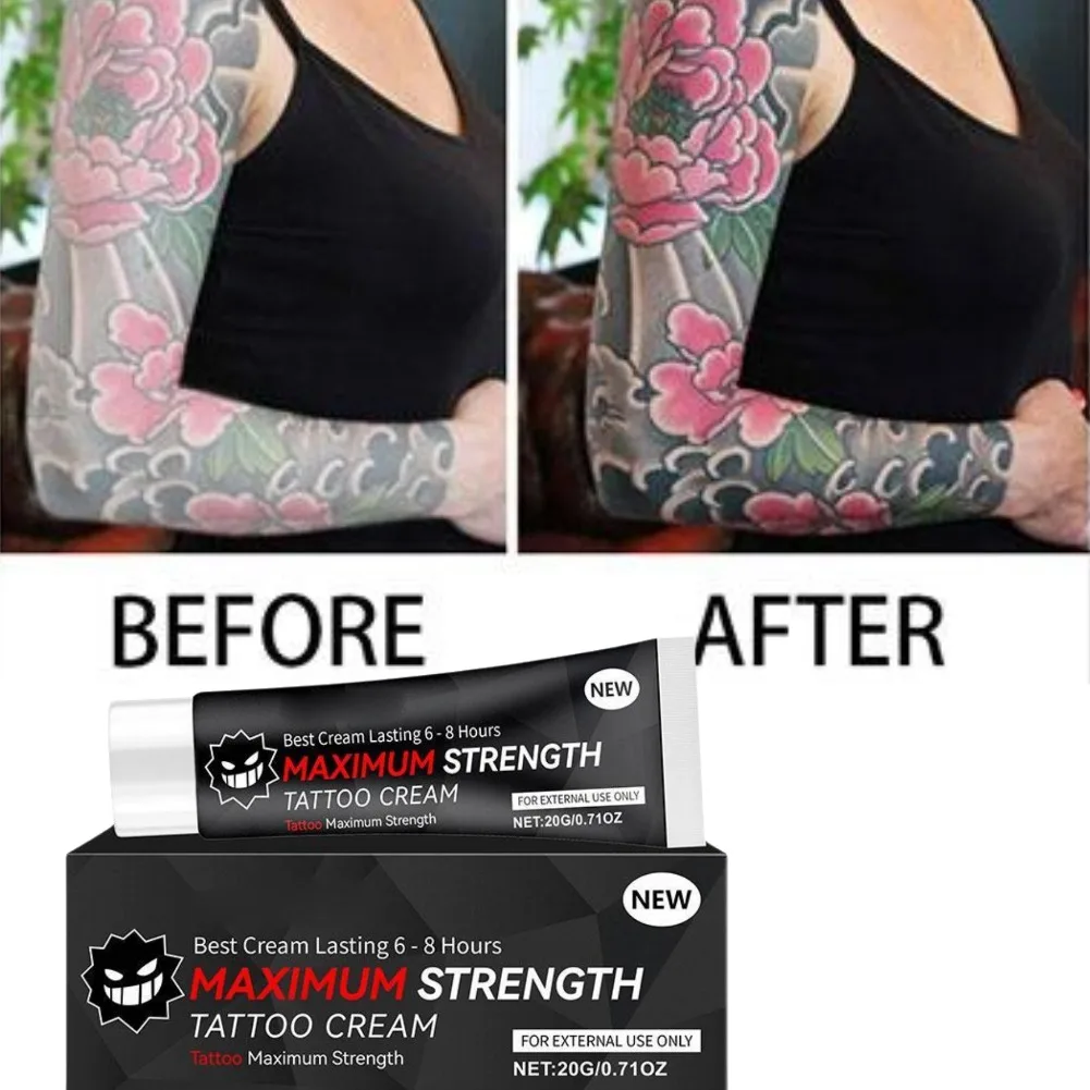 Crema Premium de Aloe Vera para el Cuidado Posterior del Tatuaje, Realza el Color y la Preservación, Hidratación Duradera, Calmante para la Piel, Anti-enrojecimiento