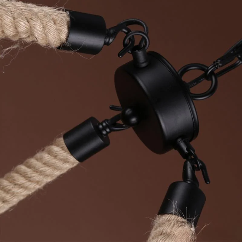

Retro Industrial Style Restaurant Coffee Shop American Country Internet Cafe Clothing Store Hemp Rope Chandelier