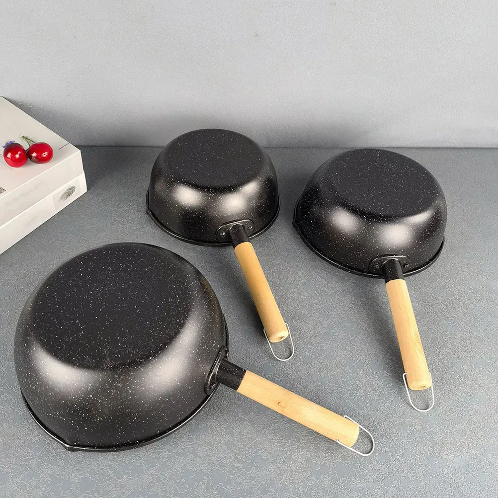 Cacerola de hierro para el hogar, olla de leche antiadherente, sopa de cocina multifunción, olla para estofado de fideos, utensilios de cocina resistentes al calor