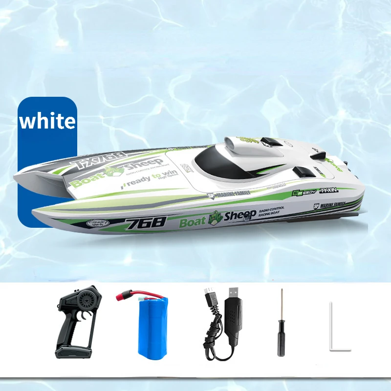 RC Jet Speedboat Model Full-size Water-cooled Catamaran Brushless Motor Navigation Model Competition Boy Toy Gift