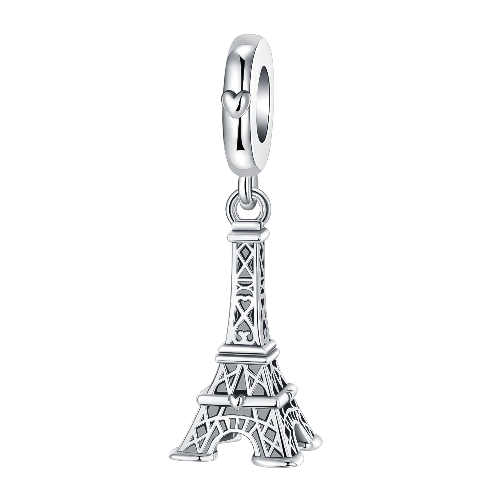 

925 Sterling Silver Tower Travel Series Pendant Fit Original Pandora Bracelet Charm Bead Necklace DIY Charms for Jewelry Making