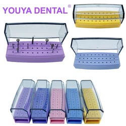 30 Holes Dental Plastic Organizer Burs Holder Disinfection Box Dentistry Polishing Drill Bits Stand Sterilization Storage Case