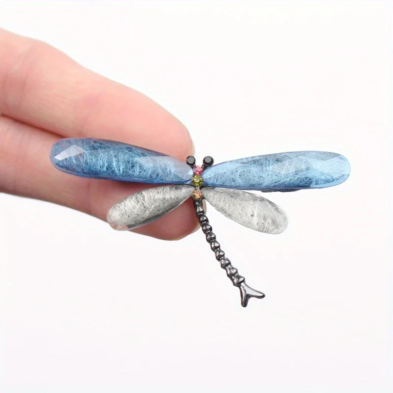 Cute Acrylic Dragonfly Brooch Stylish Temperament Elegant Pin Accessory Corsage Gift