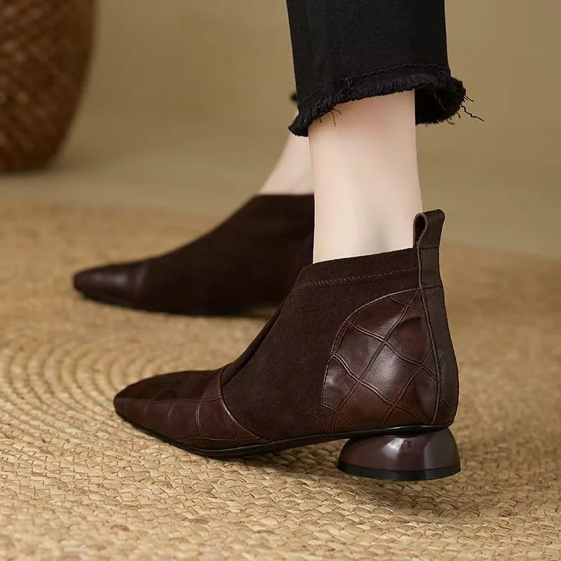 French Soft Leather Booties Wo - Leatherwork In French ulasan dan harga