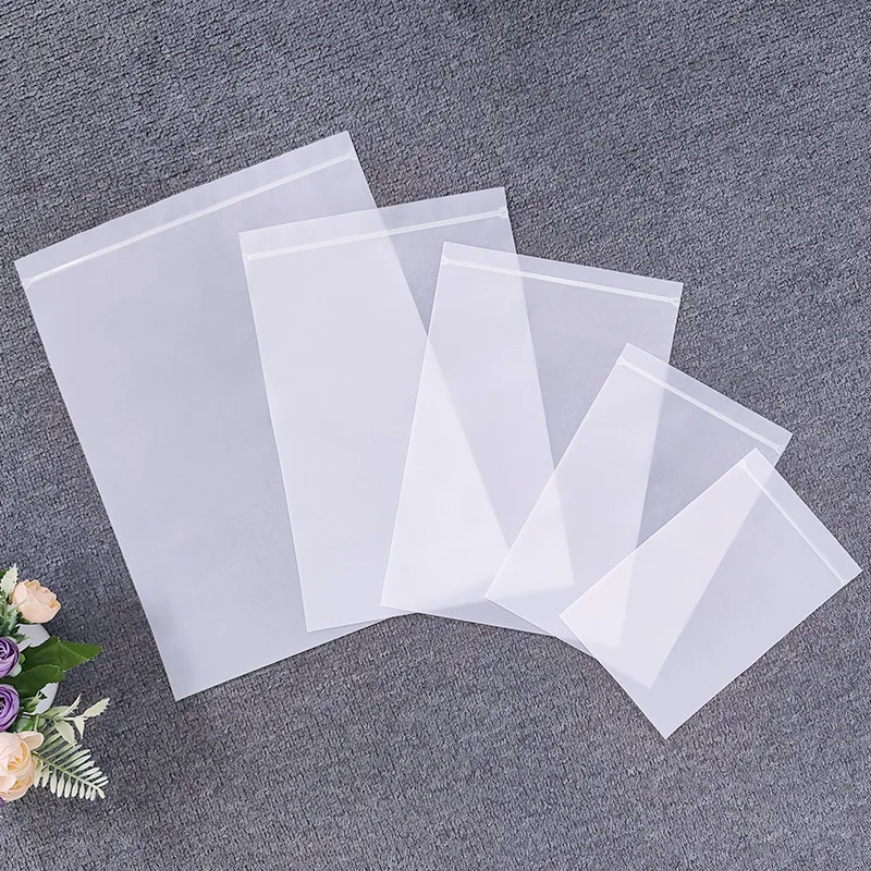 Stobag CPE Frosted Zip Lock Plastic Bags Self-sealing Transparent Small Large Reusable Ziplock Clear Clothing Storage Pouches