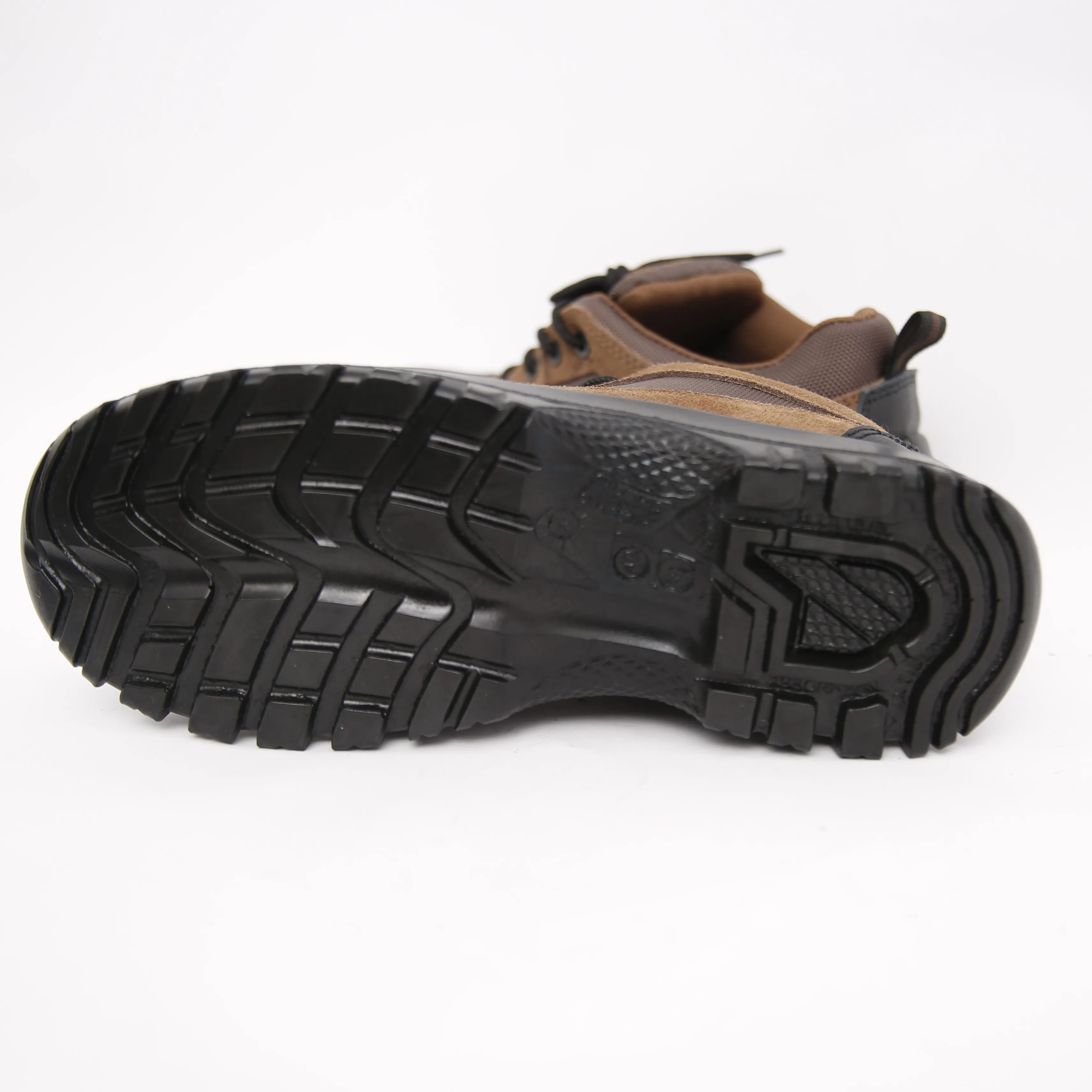 Durable Puncture-resistant ESD Cowhide Leather Protective Security Work Steel Toe PU Outsole Anti-smash Labor Shoes