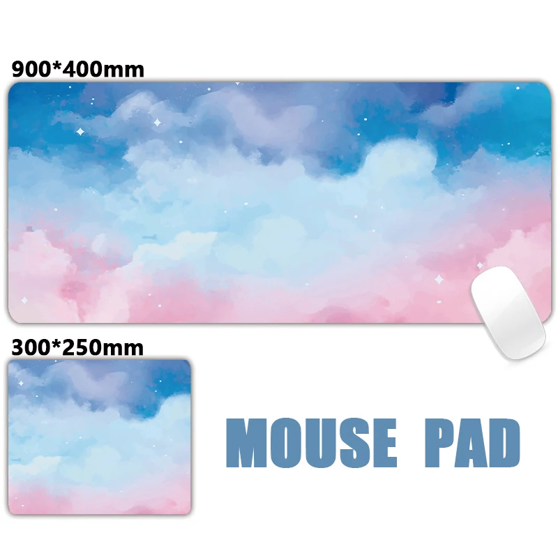 핑크 블루 클라우드 예쁜 아름다운 사무실 작업 마우스패드 테이블 매트 마우스 패드 키보드 카펫 데스크탑 매트