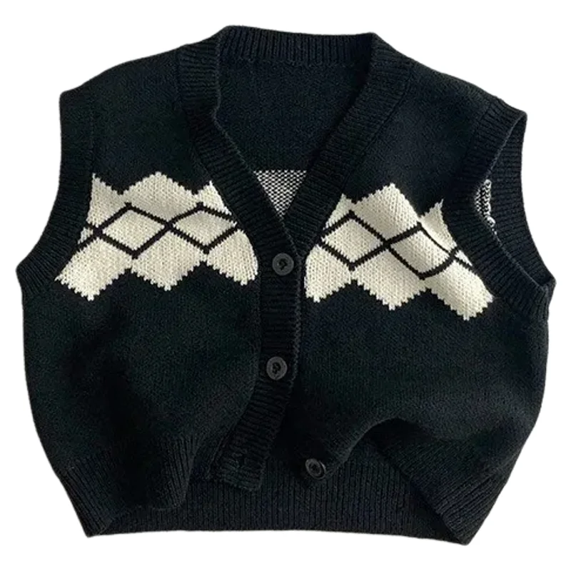 Boy Baby Solid Knitting Pants Girl Children Knit Cotton Waistcoat Infant Knitsuit Autumn Kid Simple Casual Knitted Cardigan Vest