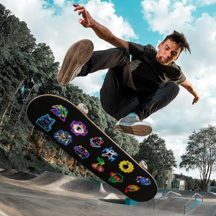 100 قطعة من ملصقات النيون اللطيفة الرائعة لمكافآت الفصول الدراسية ملصقات الفينيل المقاومة للماء مثالية لزجاجات المياه وأجهزة الكمبيوتر المحمولة وسكرابوكينغ Sk