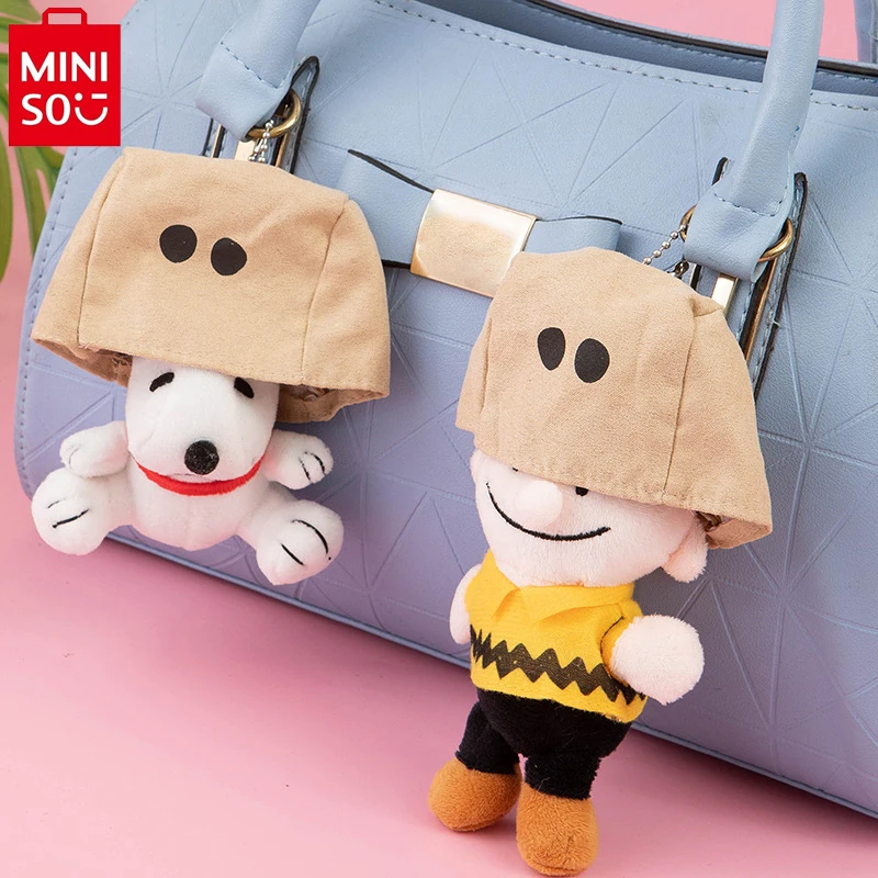 

MINISO Peanuts Snoopy Charlie Plush Doll Toys Keychain Pendant New Bag Decoration Originality Couple Cute Kids Toys Gift for