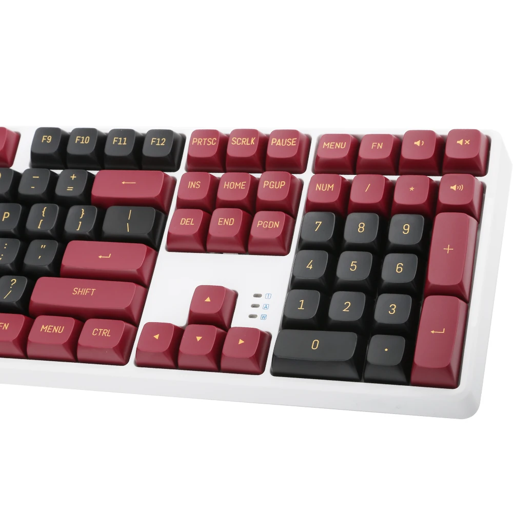 Kit de touches de clavier mécanique PBT 150 prédire, profil CSA, DYE-SUB, style anglais, personnalisé, rouge, noir, bricolage