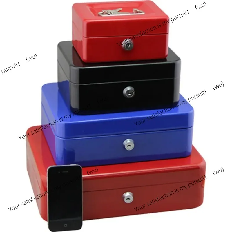 Practical Petty Cash Money Box with Keys Stainless Steel Security Lock Lockable Safe Small Fit for House Decoration