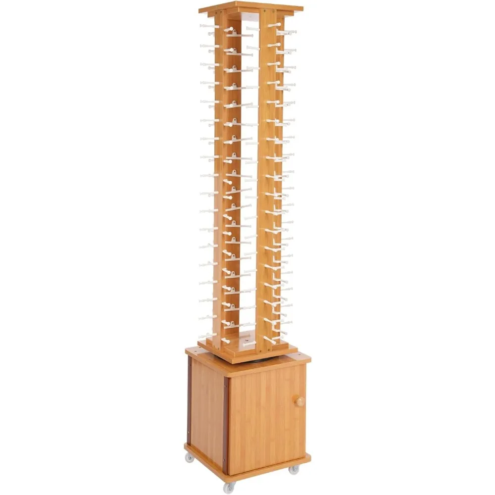 

Стойка для розничной торговли, 4-сторонняя деревянная стойка для солнцезащитных очков, 72 пары держателей для очков, 360° ° Вращающийся, с шкафом для хранения